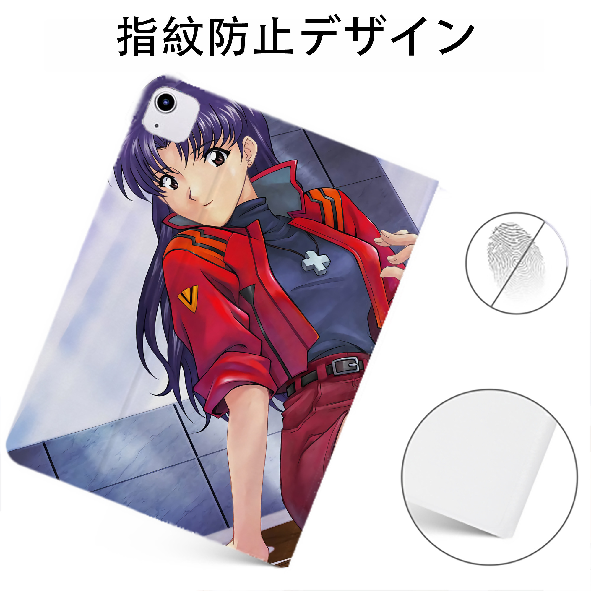 （画像用） EVA 新世紀エヴァンゲリオン IPadケース ペンホルダー付き ブックスタイルデザイン